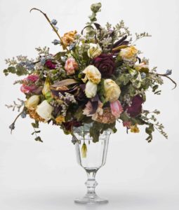 Dried Flower Bouquet in Glass Vase